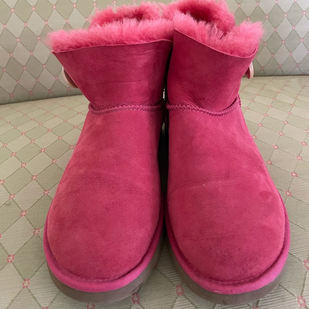 Ugg red booties!